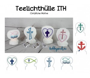 Stickmuster ITH - Teelichthüllen christliche Motive